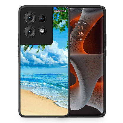 Θήκη Motorola Edge 50 Beautiful Beach από τη Smartfits με σχέδιο στο πίσω μέρος και μαύρο περίβλημα | Motorola Edge 50 Beautiful Beach case with colorful back and black bezels