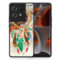 Thumbnail for Θήκη Motorola Edge 50 DreamCatcher Boho από τη Smartfits με σχέδιο στο πίσω μέρος και μαύρο περίβλημα | Motorola Edge 50 DreamCatcher Boho case with colorful back and black bezels