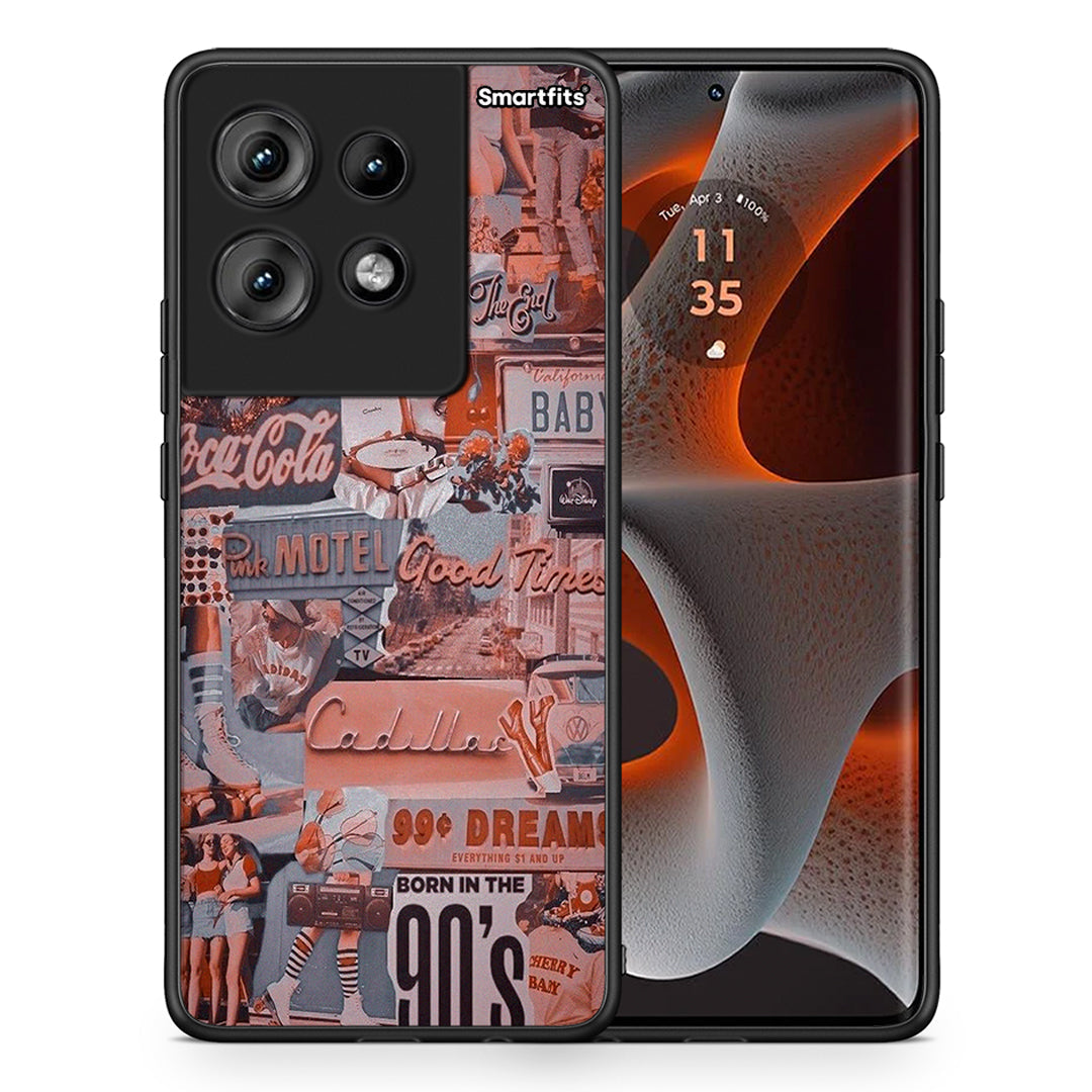Θήκη Motorola Edge 50 Born In 90s από τη Smartfits με σχέδιο στο πίσω μέρος και μαύρο περίβλημα | Motorola Edge 50 Born In 90s case with colorful back and black bezels