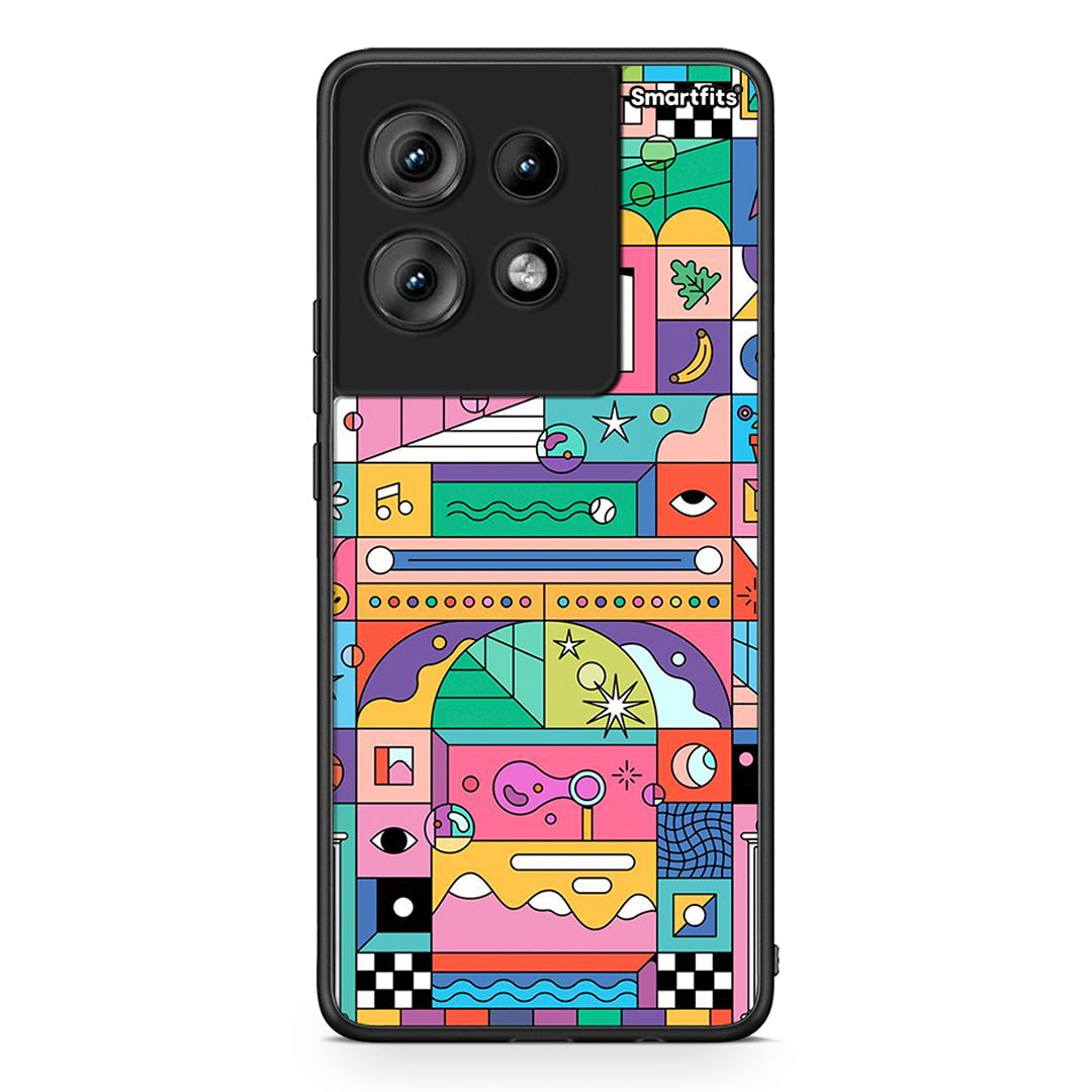 Motorola Edge 50 Bubbles Soap θήκη από τη Smartfits με σχέδιο στο πίσω μέρος και μαύρο περίβλημα | Smartphone case with colorful back and black bezels by Smartfits