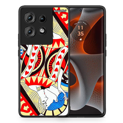 Θήκη Motorola Edge 50 Card Love από τη Smartfits με σχέδιο στο πίσω μέρος και μαύρο περίβλημα | Motorola Edge 50 Card Love case with colorful back and black bezels