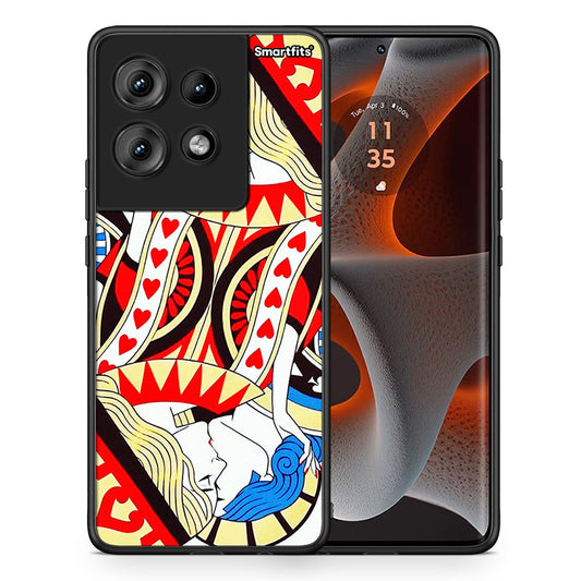 Θήκη Motorola Edge 50 Card Love από τη Smartfits με σχέδιο στο πίσω μέρος και μαύρο περίβλημα | Motorola Edge 50 Card Love case with colorful back and black bezels