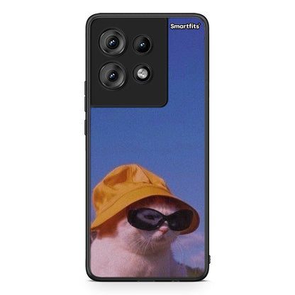 Motorola Edge 50 Cat Diva θήκη από τη Smartfits με σχέδιο στο πίσω μέρος και μαύρο περίβλημα | Smartphone case with colorful back and black bezels by Smartfits