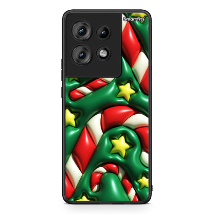 Motorola Edge 50 Christmas Bubbles θήκη από τη Smartfits με σχέδιο στο πίσω μέρος και μαύρο περίβλημα | Smartphone case with colorful back and black bezels by Smartfits