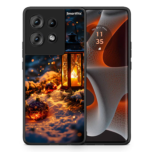 Θήκη Motorola Edge 50 Christmas Ornaments από τη Smartfits με σχέδιο στο πίσω μέρος και μαύρο περίβλημα | Motorola Edge 50 Christmas Ornaments case with colorful back and black bezels