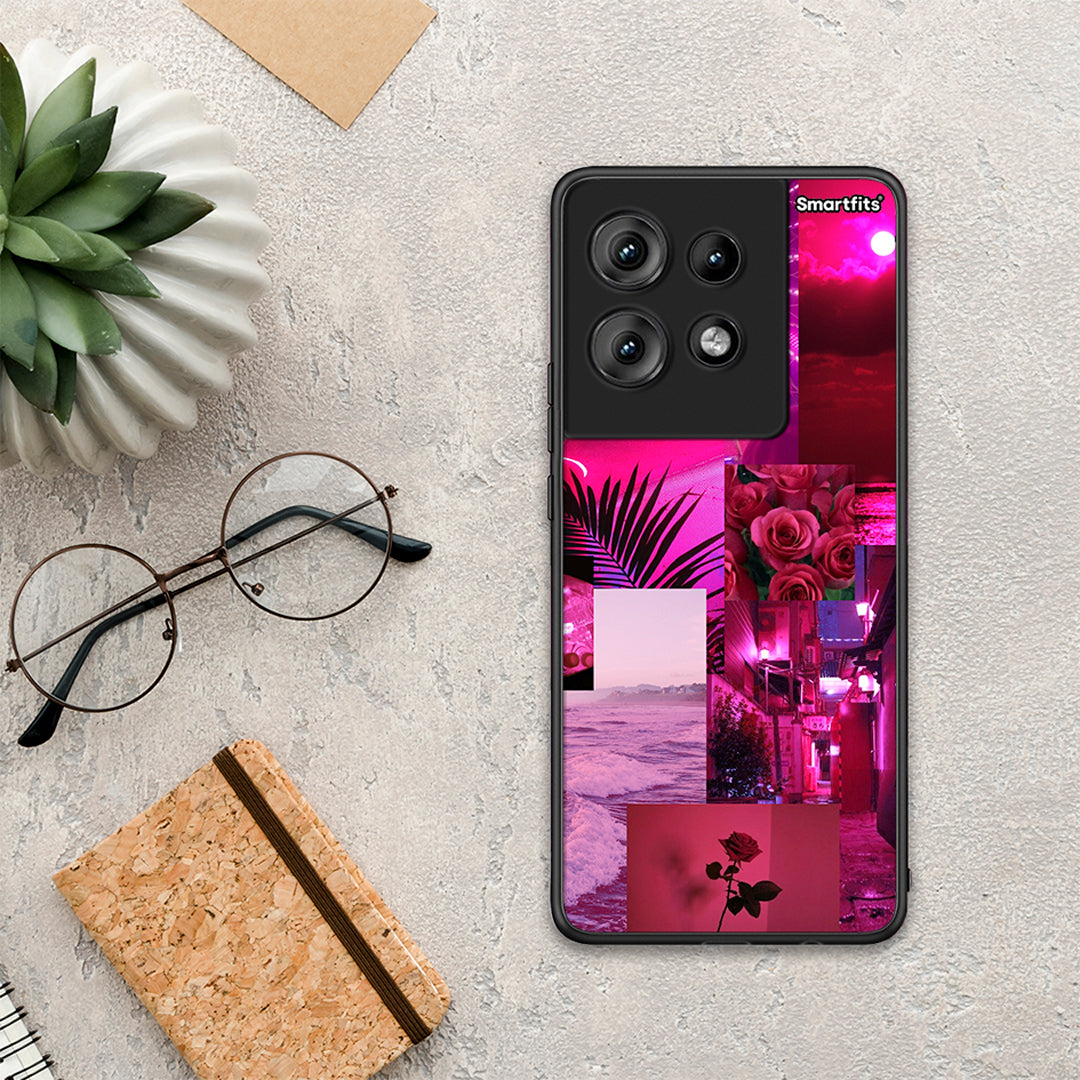 Collage Red Roses - Motorola Edge 50 θήκη