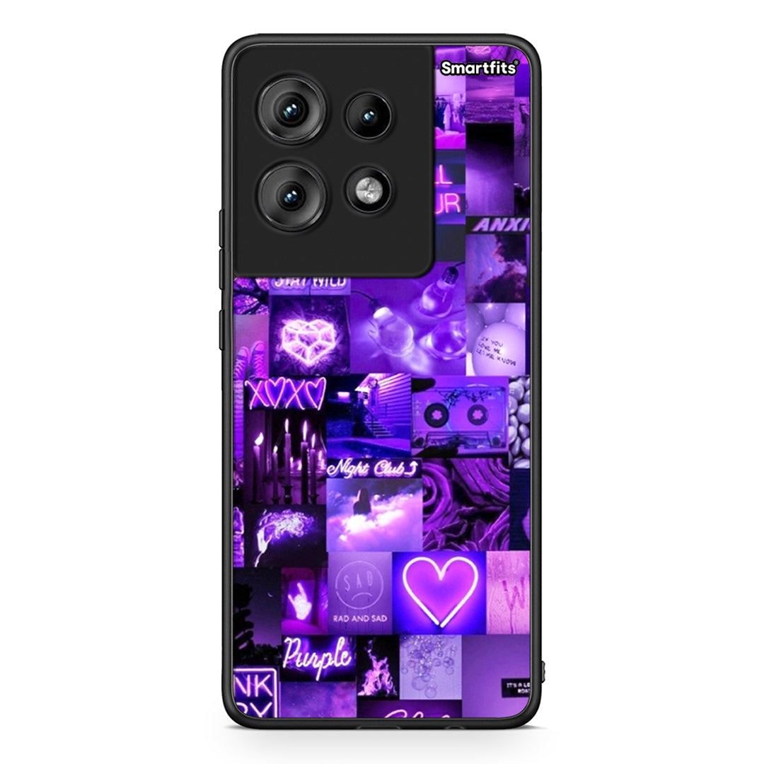 Motorola Edge 50 Collage Stay Wild Θήκη Αγίου Βαλεντίνου από τη Smartfits με σχέδιο στο πίσω μέρος και μαύρο περίβλημα | Smartphone case with colorful back and black bezels by Smartfits