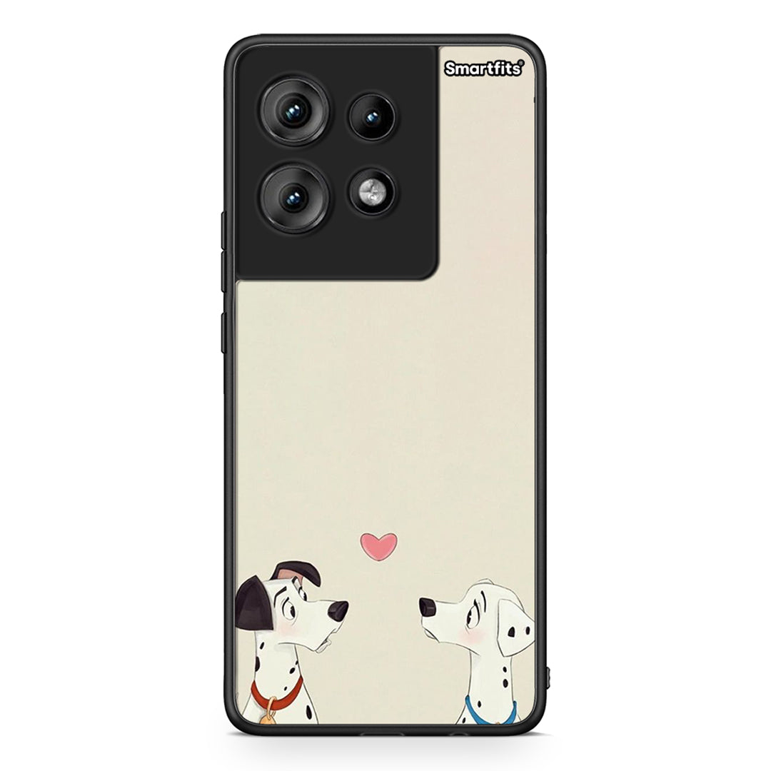 Motorola Edge 50 Dalmatians Love θήκη από τη Smartfits με σχέδιο στο πίσω μέρος και μαύρο περίβλημα | Smartphone case with colorful back and black bezels by Smartfits