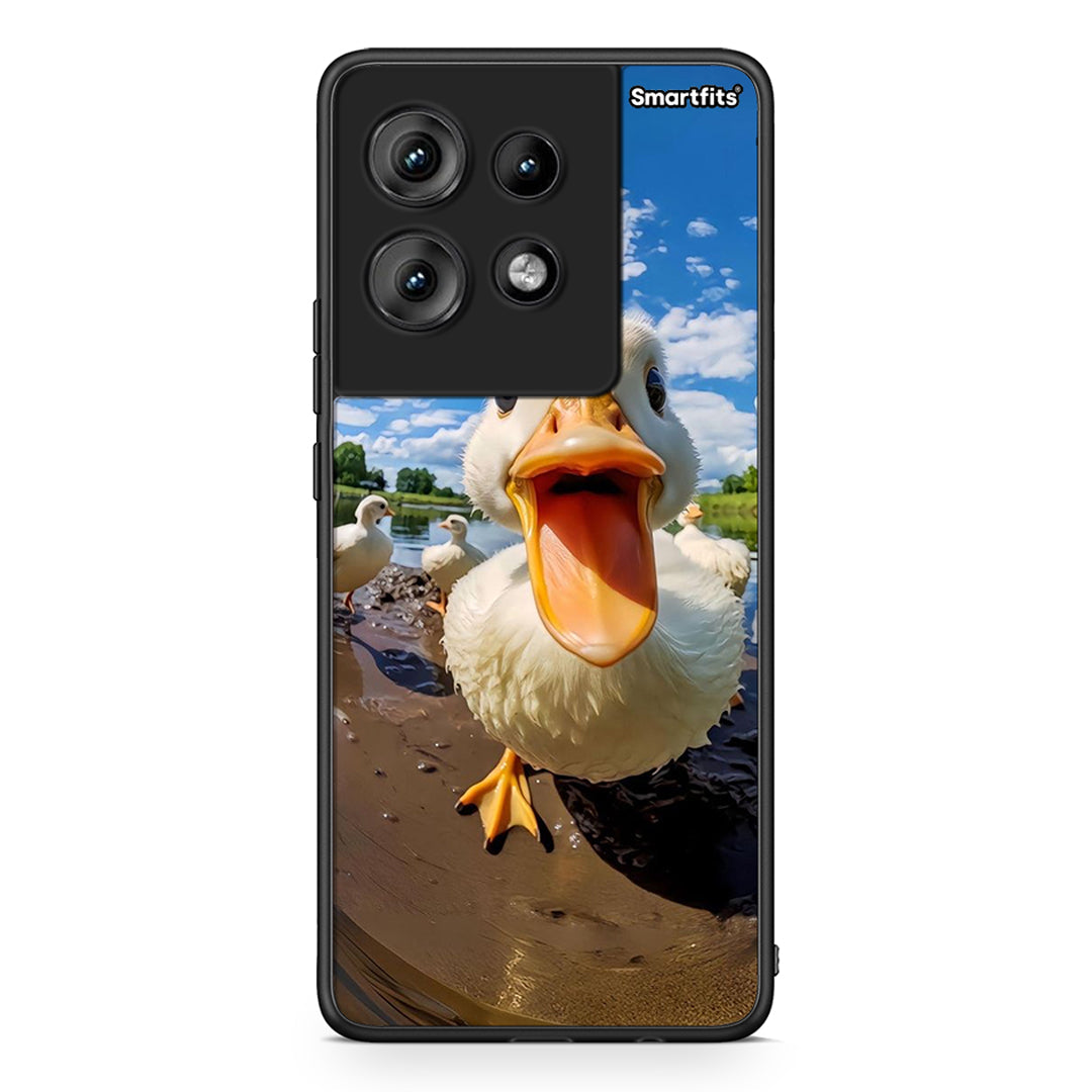 Motorola Edge 50 Duck Face θήκη από τη Smartfits με σχέδιο στο πίσω μέρος και μαύρο περίβλημα | Smartphone case with colorful back and black bezels by Smartfits