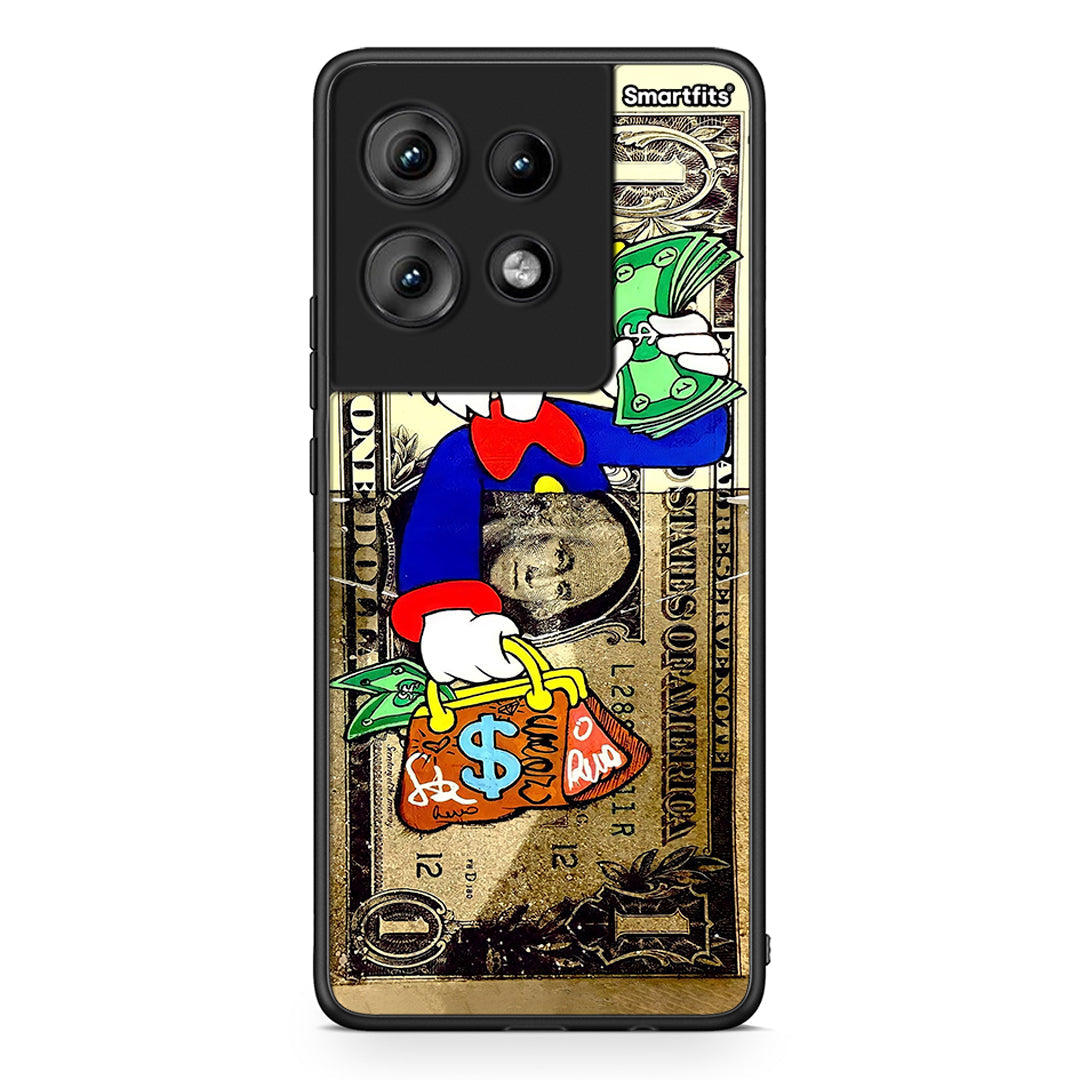 Motorola Edge 50 Duck Money Θήκη από τη Smartfits με σχέδιο στο πίσω μέρος και μαύρο περίβλημα | Smartphone case with colorful back and black bezels by Smartfits