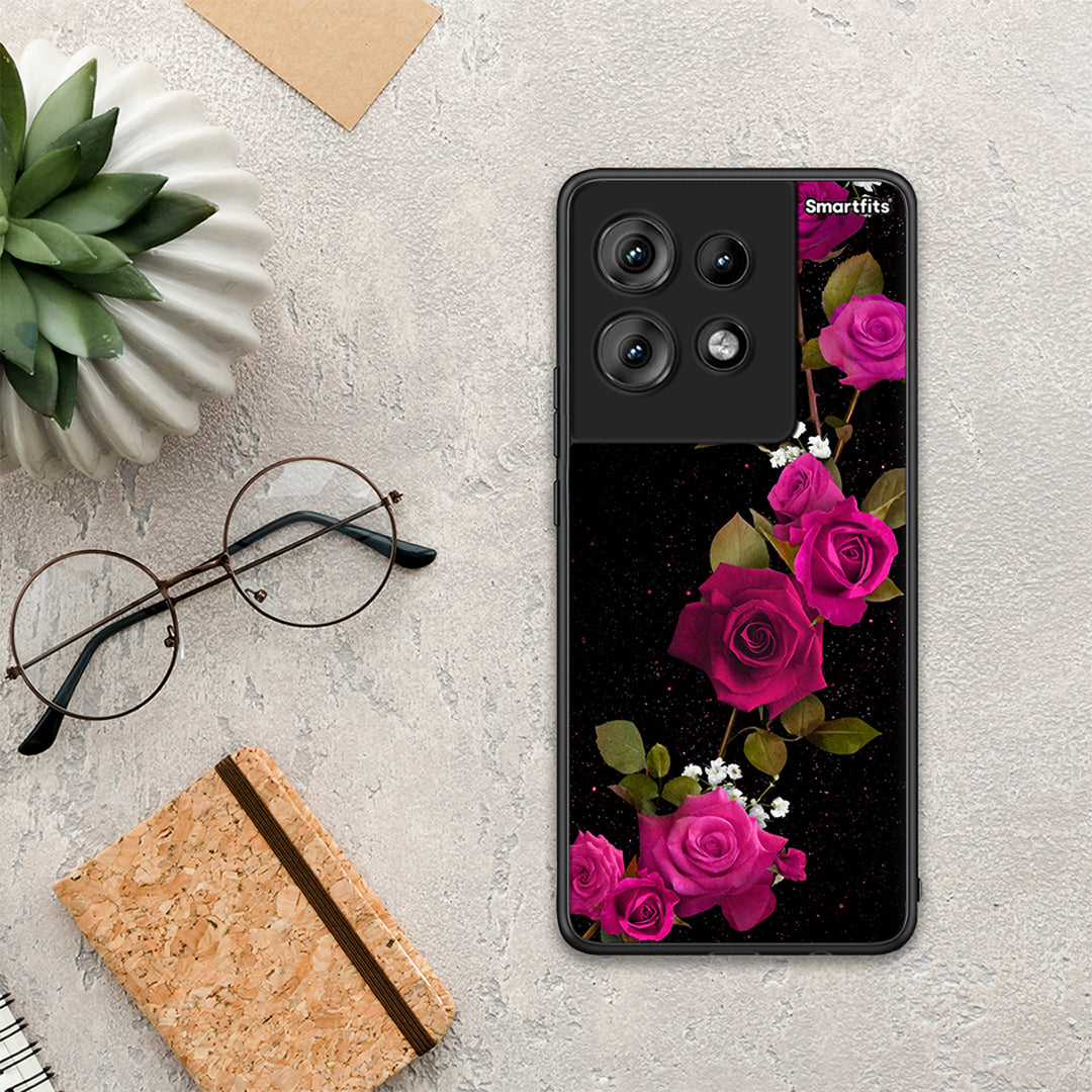 Flower Red Roses - Motorola Edge 50 θήκη