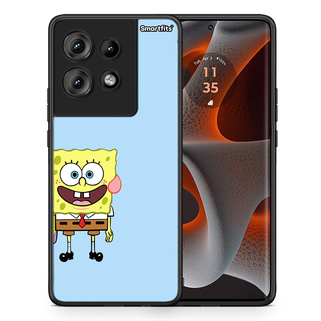 Θήκη Motorola Edge 50 Friends Bob από τη Smartfits με σχέδιο στο πίσω μέρος και μαύρο περίβλημα | Motorola Edge 50 Friends Bob case with colorful back and black bezels