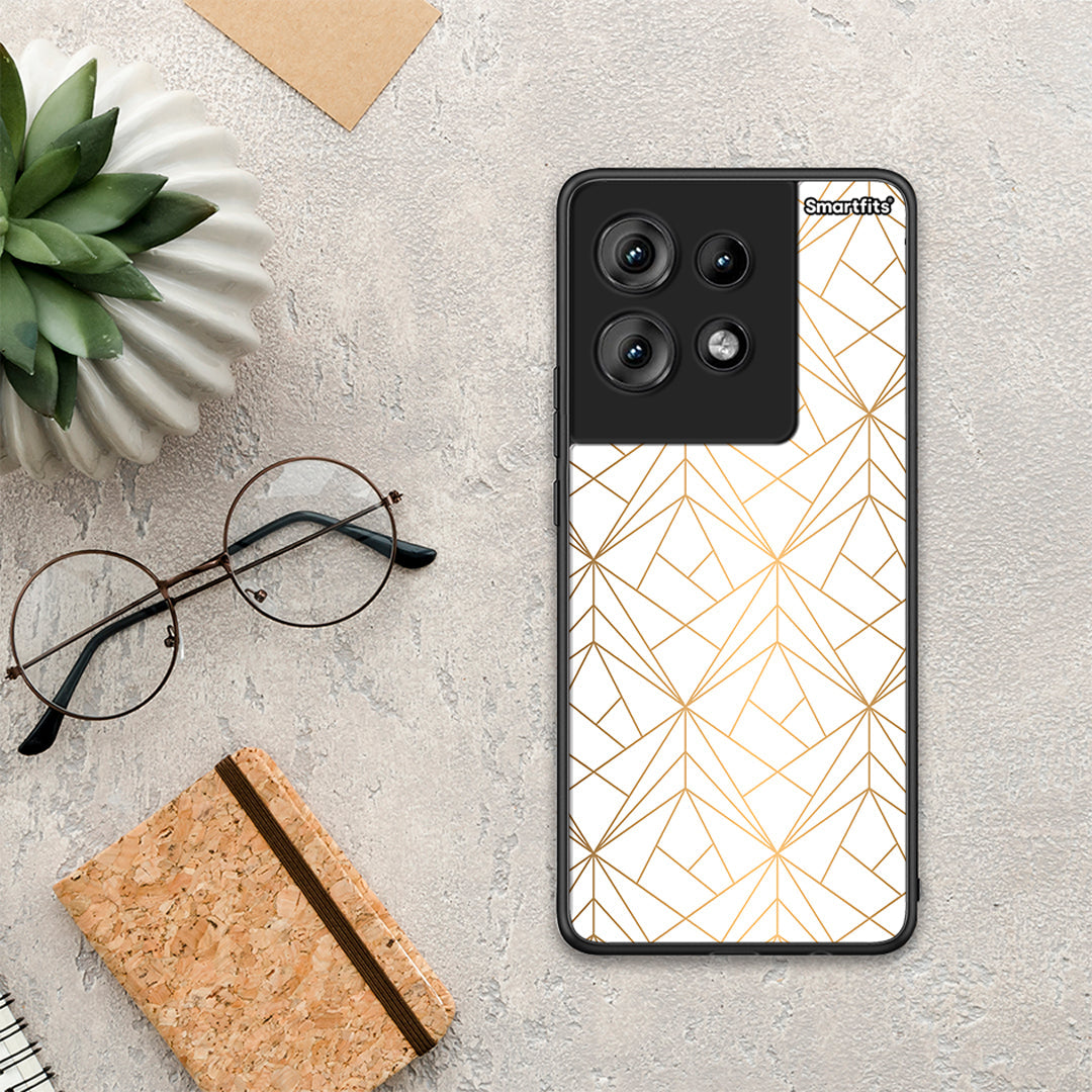 Geometric Luxury White - Motorola Edge 50 θήκη