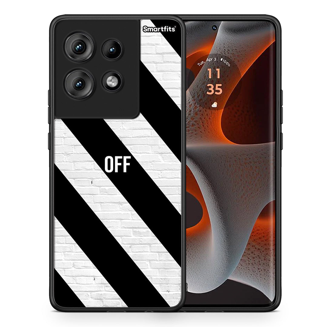 Θήκη Motorola Edge 50 Get Off από τη Smartfits με σχέδιο στο πίσω μέρος και μαύρο περίβλημα | Motorola Edge 50 Get Off case with colorful back and black bezels