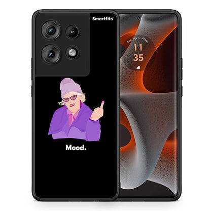 Θήκη Motorola Edge 50 Grandma Mood Black από τη Smartfits με σχέδιο στο πίσω μέρος και μαύρο περίβλημα | Motorola Edge 50 Grandma Mood Black case with colorful back and black bezels