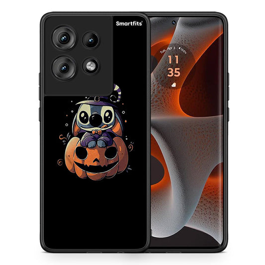 Θήκη Motorola Edge 50 Halloween Stitch από τη Smartfits με σχέδιο στο πίσω μέρος και μαύρο περίβλημα | Motorola Edge 50 Halloween Stitch case with colorful back and black bezels