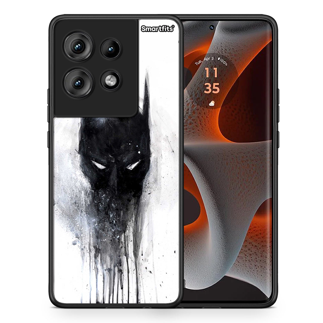 Θήκη Motorola Edge 50 Paint Bat Hero από τη Smartfits με σχέδιο στο πίσω μέρος και μαύρο περίβλημα | Motorola Edge 50 Paint Bat Hero case with colorful back and black bezels