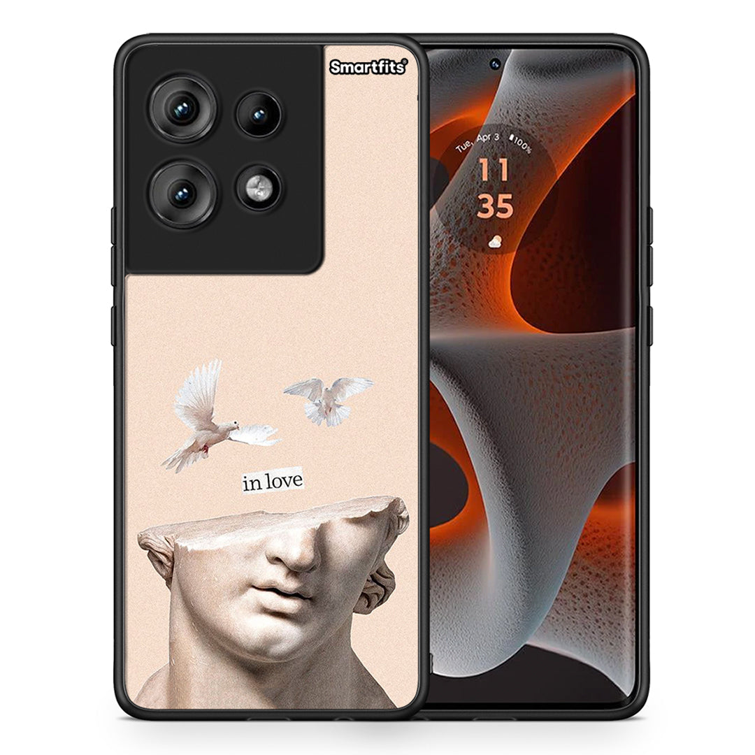 Θήκη Motorola Edge 50 In Love από τη Smartfits με σχέδιο στο πίσω μέρος και μαύρο περίβλημα | Motorola Edge 50 In Love case with colorful back and black bezels