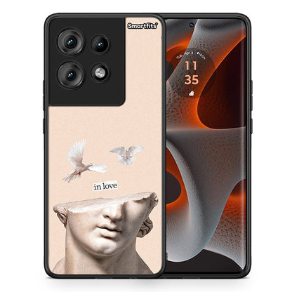 Θήκη Motorola Edge 50 In Love από τη Smartfits με σχέδιο στο πίσω μέρος και μαύρο περίβλημα | Motorola Edge 50 In Love case with colorful back and black bezels