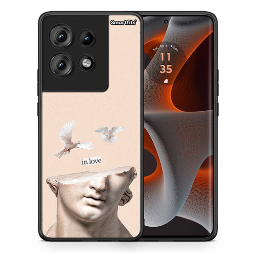 Θήκη Motorola Edge 50 In Love από τη Smartfits με σχέδιο στο πίσω μέρος και μαύρο περίβλημα | Motorola Edge 50 In Love case with colorful back and black bezels