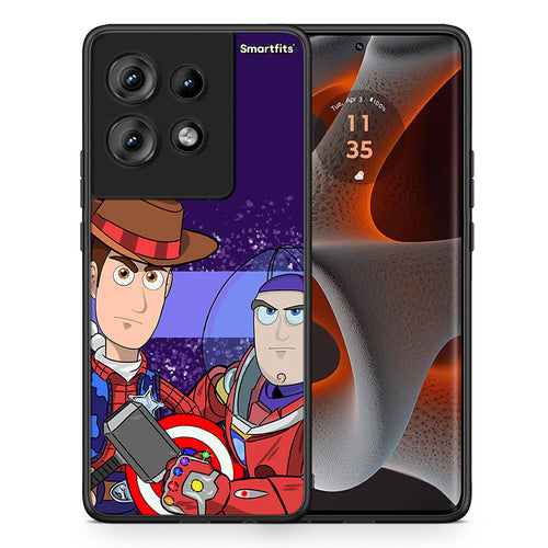 Θήκη Motorola Edge 50 Infinity Story από τη Smartfits με σχέδιο στο πίσω μέρος και μαύρο περίβλημα | Motorola Edge 50 Infinity Story case with colorful back and black bezels