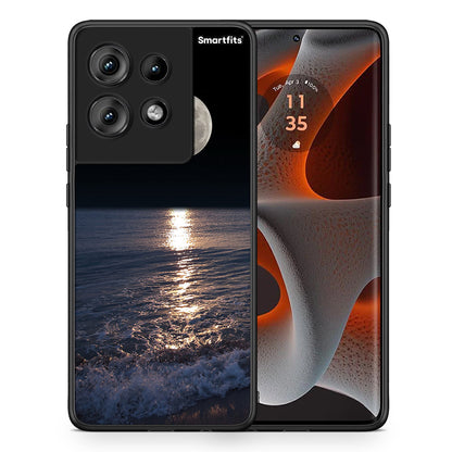 Θήκη Motorola Edge 50 Moon Landscape από τη Smartfits με σχέδιο στο πίσω μέρος και μαύρο περίβλημα | Motorola Edge 50 Moon Landscape case with colorful back and black bezels