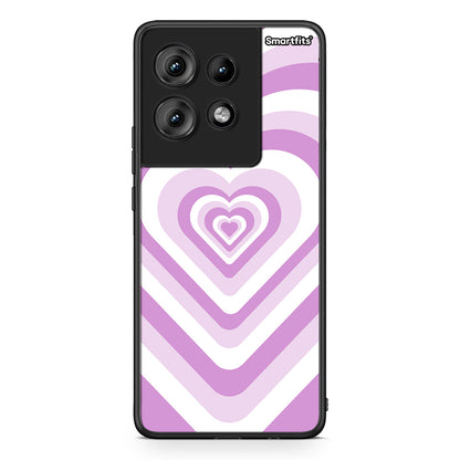Motorola Edge 50 Lilac Hearts θήκη από τη Smartfits με σχέδιο στο πίσω μέρος και μαύρο περίβλημα | Smartphone case with colorful back and black bezels by Smartfits