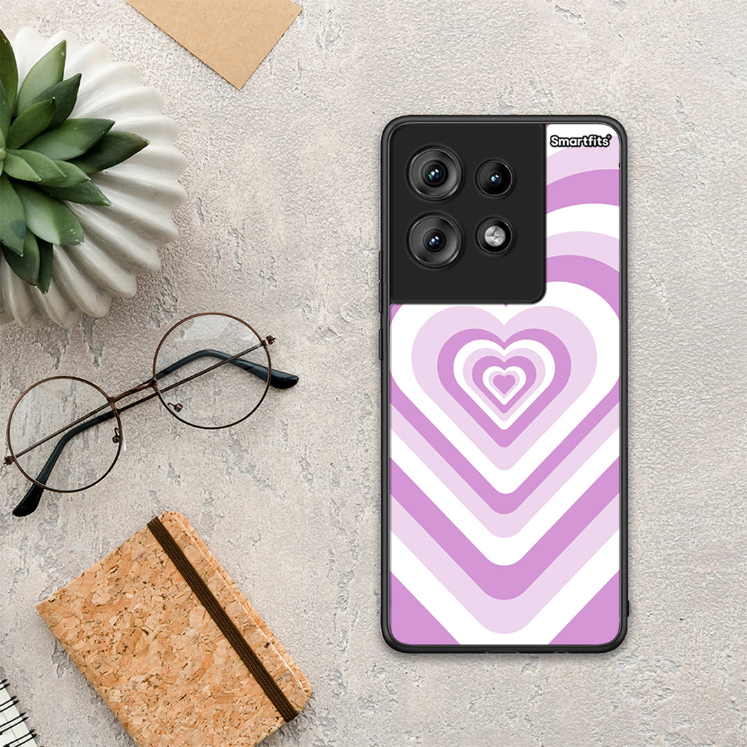 Lilac Hearts - Motorola Edge 50 θήκη