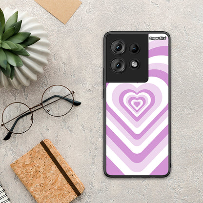 Lilac Hearts - Motorola Edge 50 θήκη