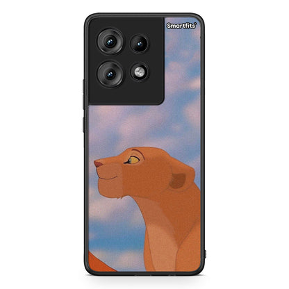 Motorola Edge 50 Lion Love 2 Θήκη Αγίου Βαλεντίνου από τη Smartfits με σχέδιο στο πίσω μέρος και μαύρο περίβλημα | Smartphone case with colorful back and black bezels by Smartfits