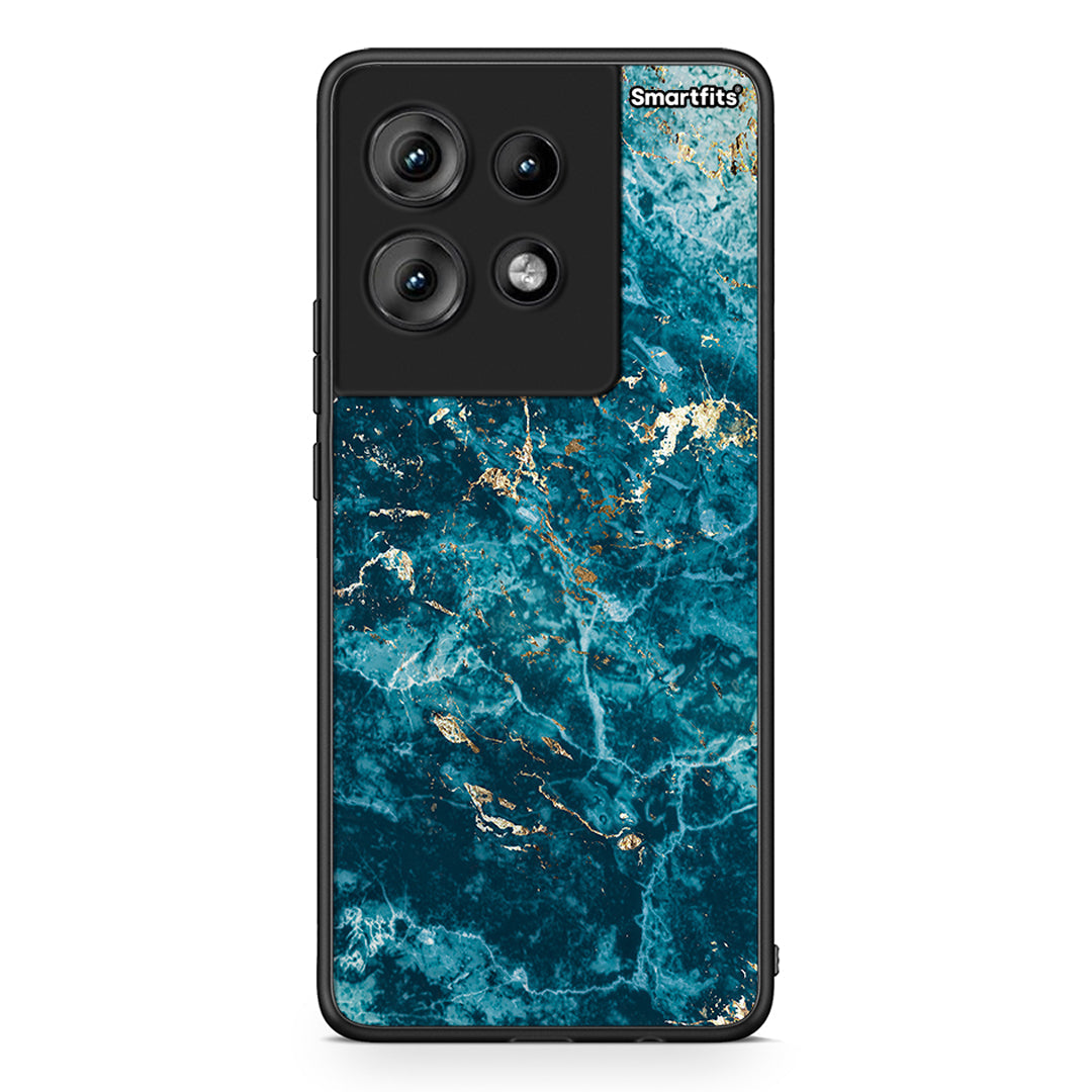Motorola Edge 50 Marble Blue θήκη από τη Smartfits με σχέδιο στο πίσω μέρος και μαύρο περίβλημα | Smartphone case with colorful back and black bezels by Smartfits