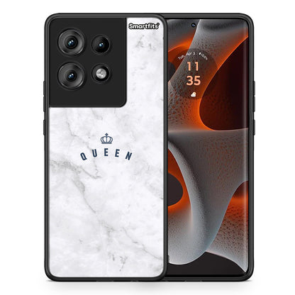 Θήκη Motorola Edge 50 Queen Marble από τη Smartfits με σχέδιο στο πίσω μέρος και μαύρο περίβλημα | Motorola Edge 50 Queen Marble case with colorful back and black bezels