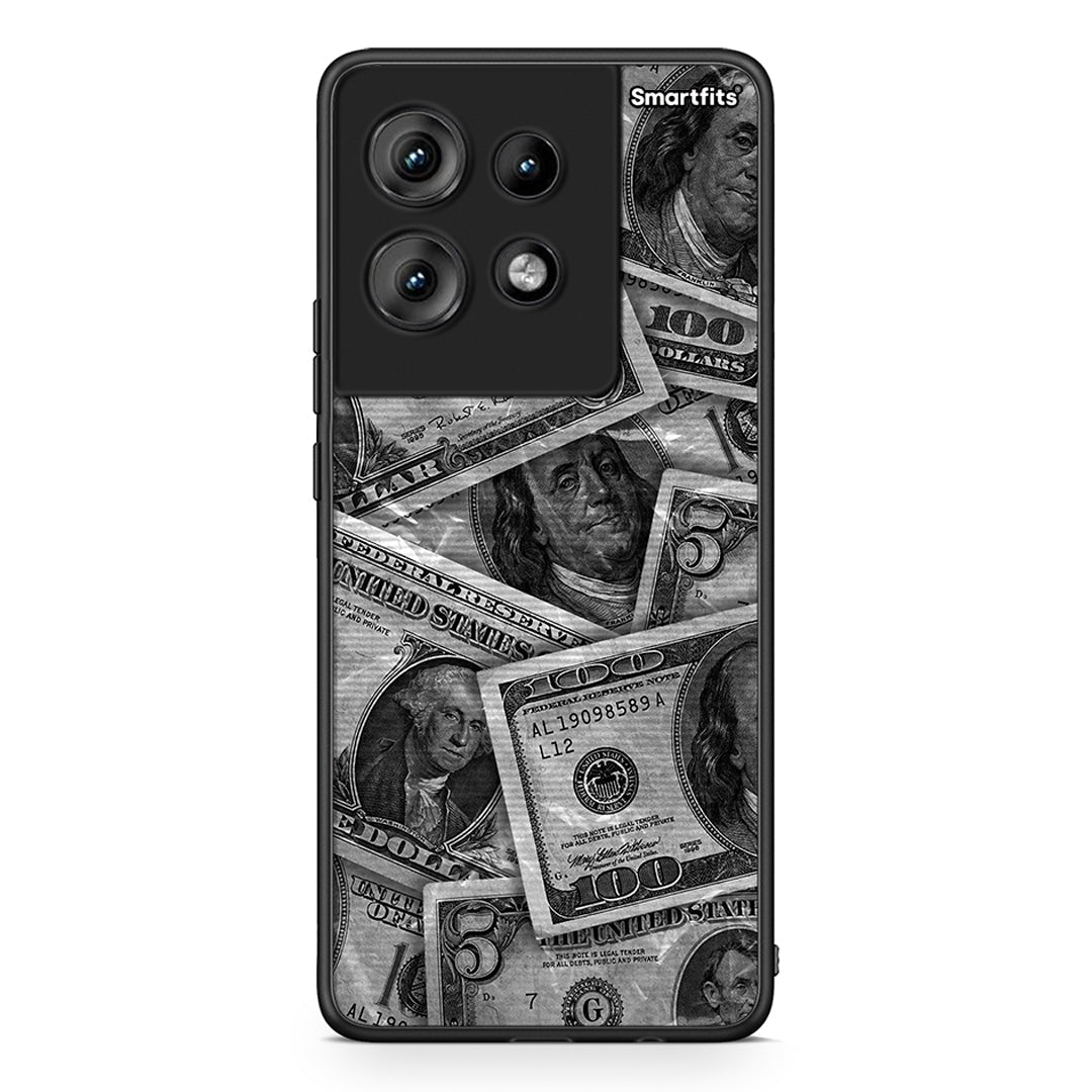 Motorola Edge 50 Money Dollars θήκη από τη Smartfits με σχέδιο στο πίσω μέρος και μαύρο περίβλημα | Smartphone case with colorful back and black bezels by Smartfits