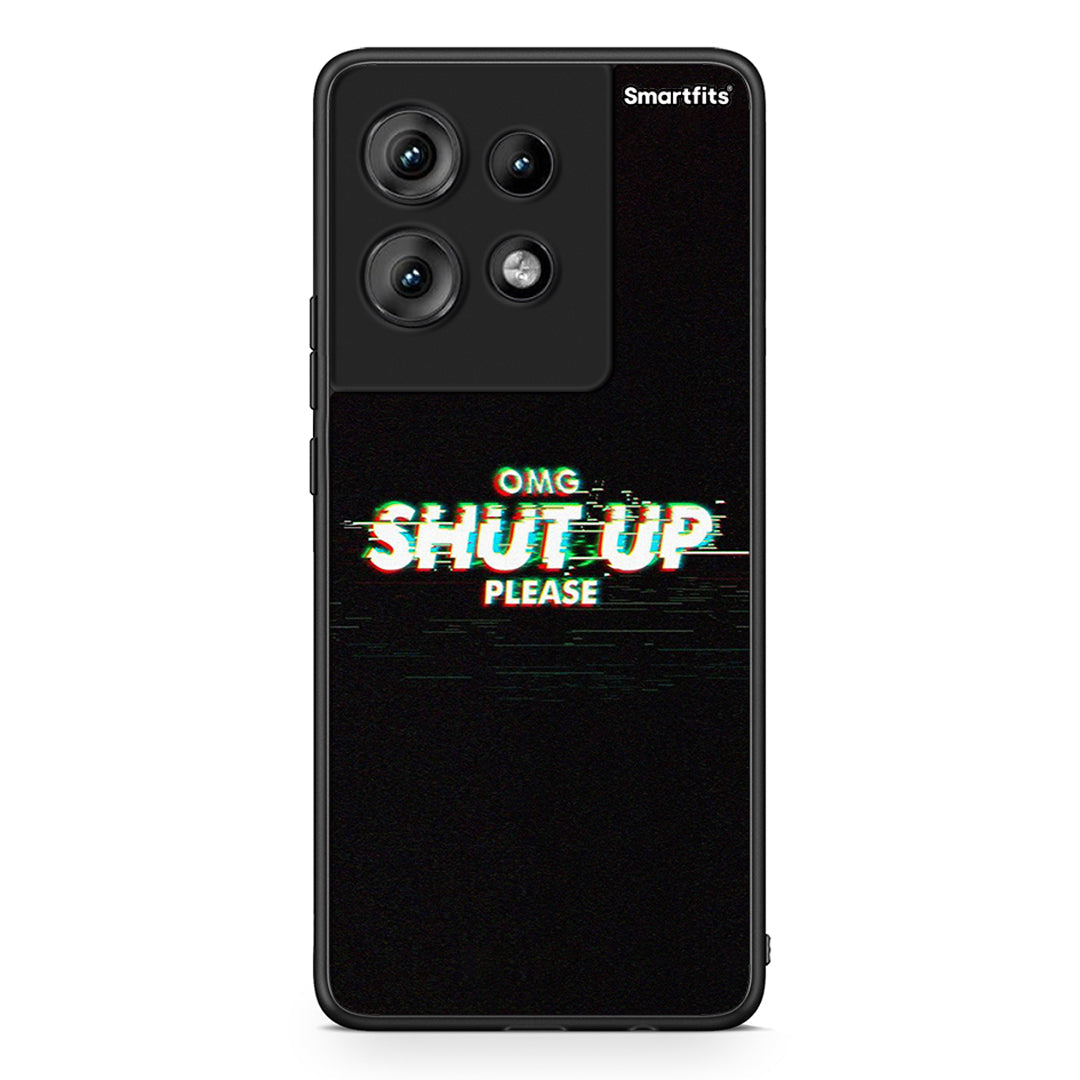 Motorola Edge 50 OMG ShutUp θήκη από τη Smartfits με σχέδιο στο πίσω μέρος και μαύρο περίβλημα | Smartphone case with colorful back and black bezels by Smartfits