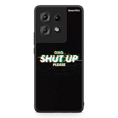 Motorola Edge 50 OMG ShutUp θήκη από τη Smartfits με σχέδιο στο πίσω μέρος και μαύρο περίβλημα | Smartphone case with colorful back and black bezels by Smartfits
