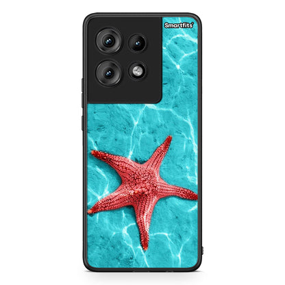 Motorola Edge 50 Red Starfish Θήκη από τη Smartfits με σχέδιο στο πίσω μέρος και μαύρο περίβλημα | Smartphone case with colorful back and black bezels by Smartfits