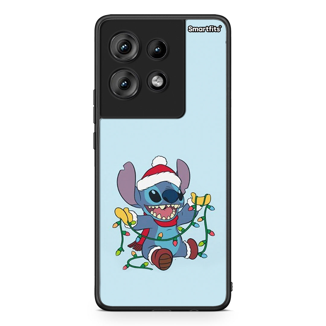 Motorola Edge 50 Santa Stich θήκη από τη Smartfits με σχέδιο στο πίσω μέρος και μαύρο περίβλημα | Smartphone case with colorful back and black bezels by Smartfits