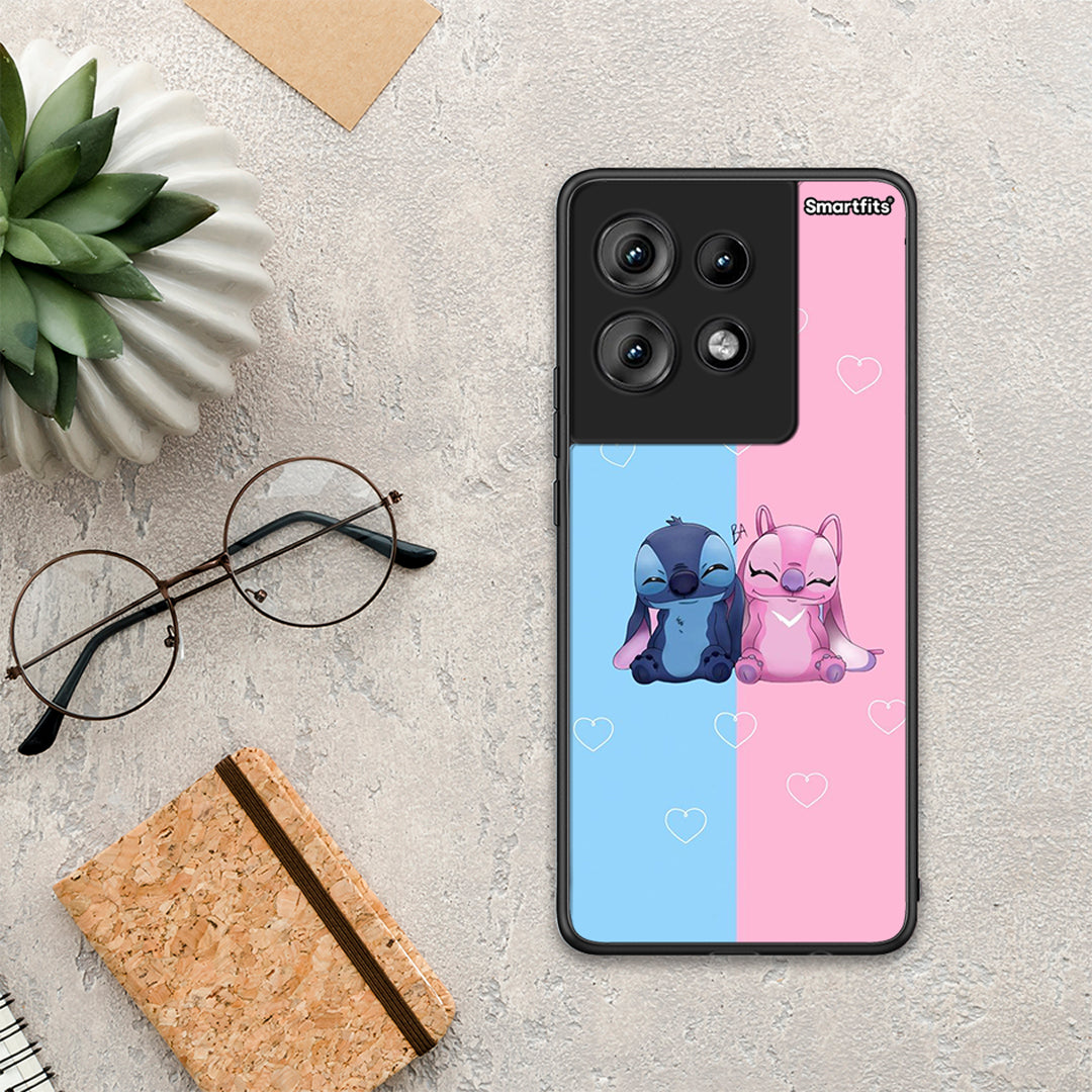 Stitch And Angel - Motorola Edge 50 θήκη