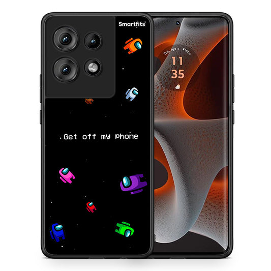 Θήκη Motorola Edge 50 AFK Text από τη Smartfits με σχέδιο στο πίσω μέρος και μαύρο περίβλημα | Motorola Edge 50 AFK Text case with colorful back and black bezels