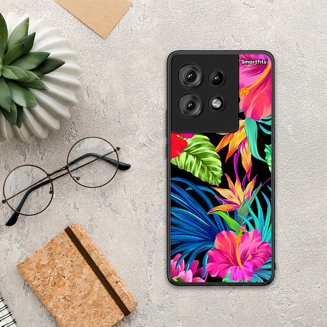 Tropical Flowers - Motorola Edge 50 θήκη