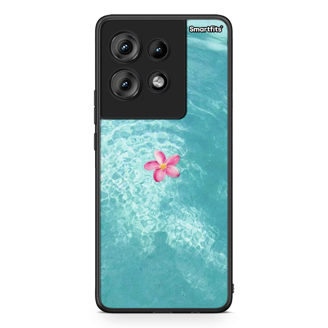Motorola Edge 50 Water Flower Θήκη από τη Smartfits με σχέδιο στο πίσω μέρος και μαύρο περίβλημα | Smartphone case with colorful back and black bezels by Smartfits