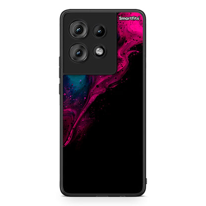 4 - Motorola Edge 50 Pink Black Watercolor case, cover, bumper