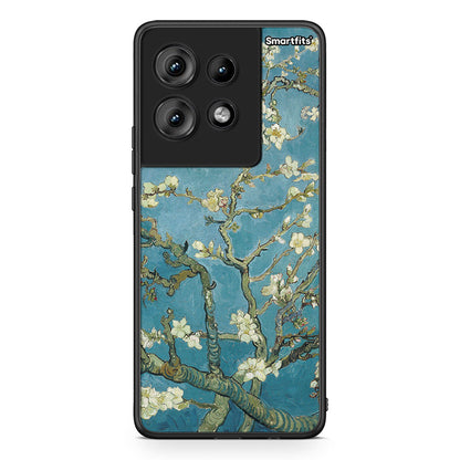 Motorola Edge 50 White Blossoms θήκη από τη Smartfits με σχέδιο στο πίσω μέρος και μαύρο περίβλημα | Smartphone case with colorful back and black bezels by Smartfits