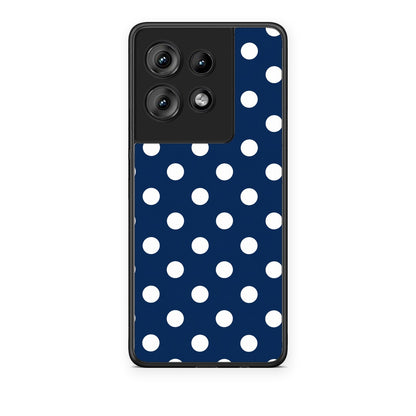 Θήκη Motorola Edge 50 White Large Polka Dots on Navy από τη Smartfits με σχέδιο στο πίσω μέρος και μαύρο περίβλημα | Motorola Edge 50 White Large Polka Dots on Navy case with colorful back and black bezels