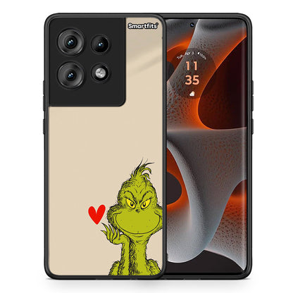 Θήκη Motorola Edge 50 Xmas Grinch από τη Smartfits με σχέδιο στο πίσω μέρος και μαύρο περίβλημα | Motorola Edge 50 Xmas Grinch case with colorful back and black bezels