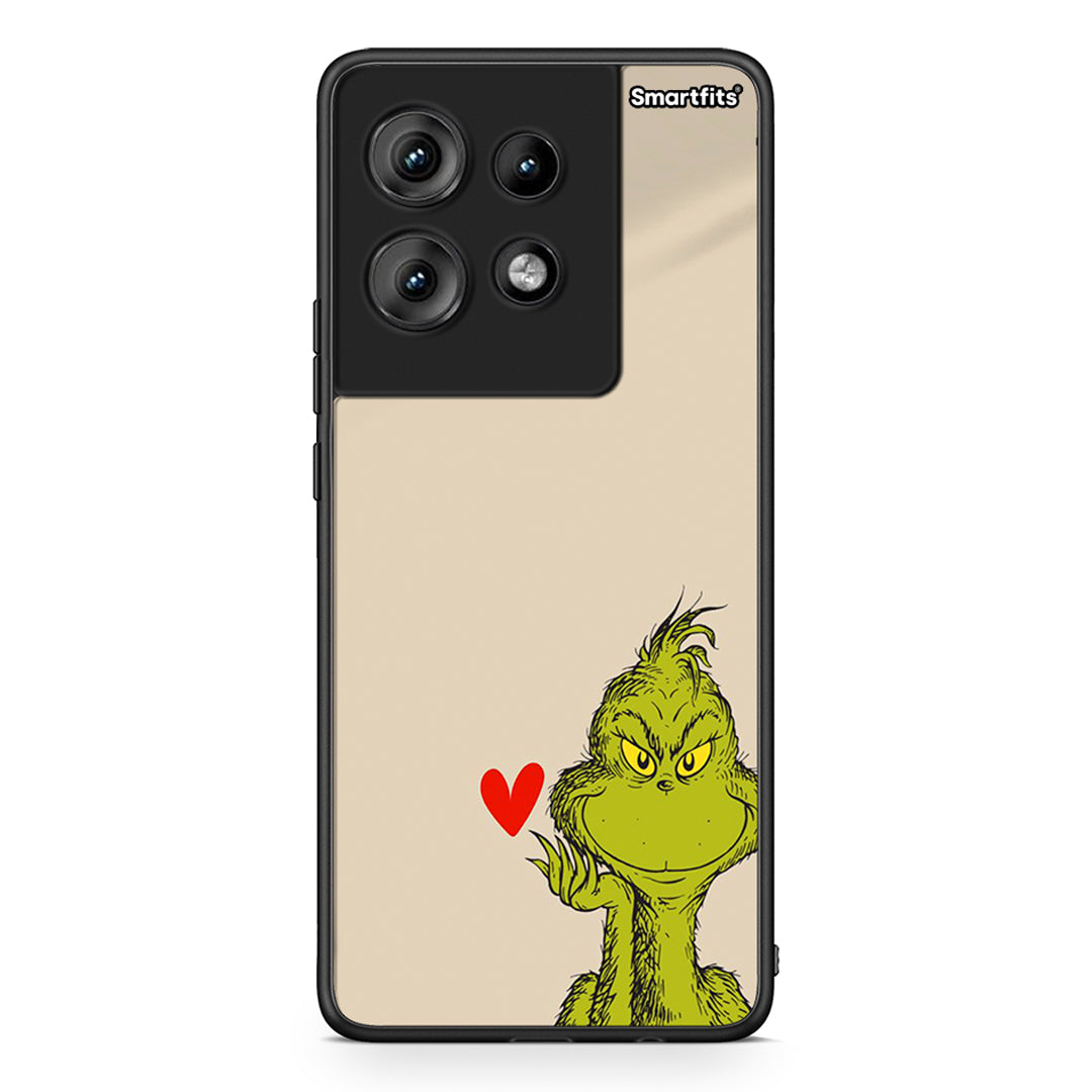 Motorola Edge 50 Xmas Grinch θήκη από τη Smartfits με σχέδιο στο πίσω μέρος και μαύρο περίβλημα | Smartphone case with colorful back and black bezels by Smartfits
