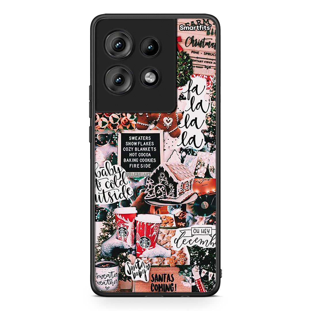 Motorola Edge 50 Xmas Habbits θήκη από τη Smartfits με σχέδιο στο πίσω μέρος και μαύρο περίβλημα | Smartphone case with colorful back and black bezels by Smartfits