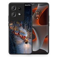 Thumbnail for Θήκη Motorola Edge 50 Xmas Train από τη Smartfits με σχέδιο στο πίσω μέρος και μαύρο περίβλημα | Motorola Edge 50 Xmas Train case with colorful back and black bezels