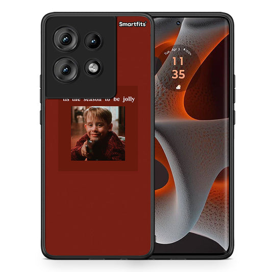 Θήκη Motorola Edge 50 Xmas Ultimate Spirit από τη Smartfits με σχέδιο στο πίσω μέρος και μαύρο περίβλημα | Motorola Edge 50 Xmas Ultimate Spirit case with colorful back and black bezels