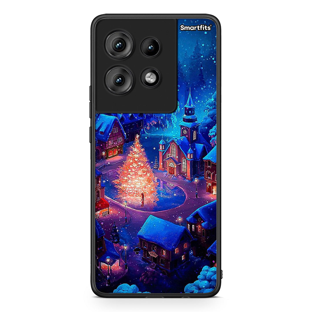 Motorola Edge 50 Xmas Village θήκη από τη Smartfits με σχέδιο στο πίσω μέρος και μαύρο περίβλημα | Smartphone case with colorful back and black bezels by Smartfits